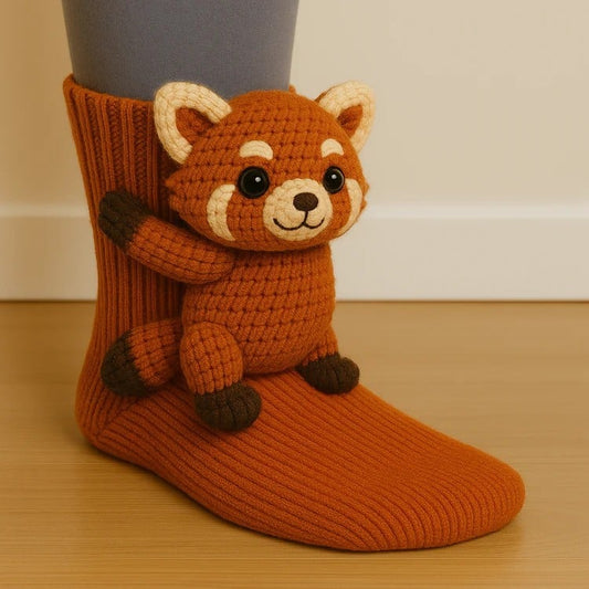 Cozy Animal Knit Socks