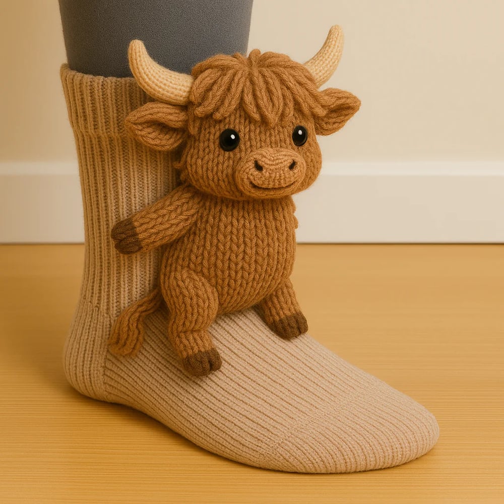 Cozy Animal Knit Socks