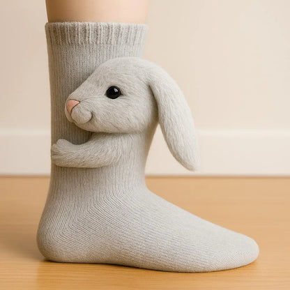 Cozy Animal Knit Socks