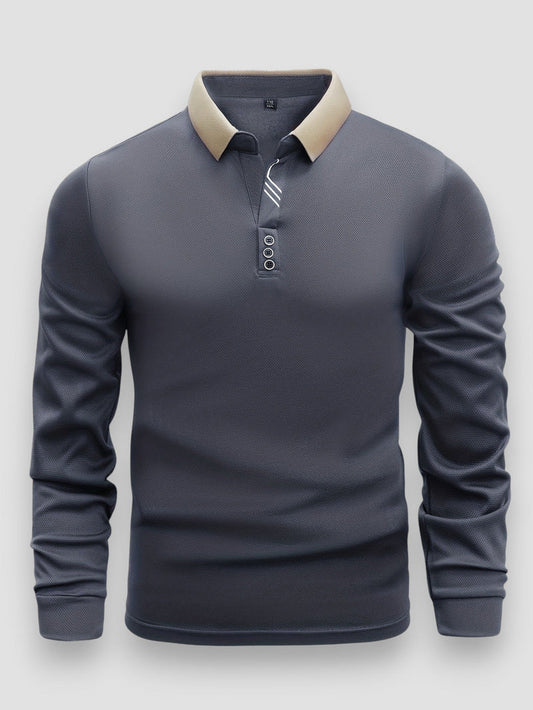 Callum™ | Smart Long Sleeve Polo Shirt for Men