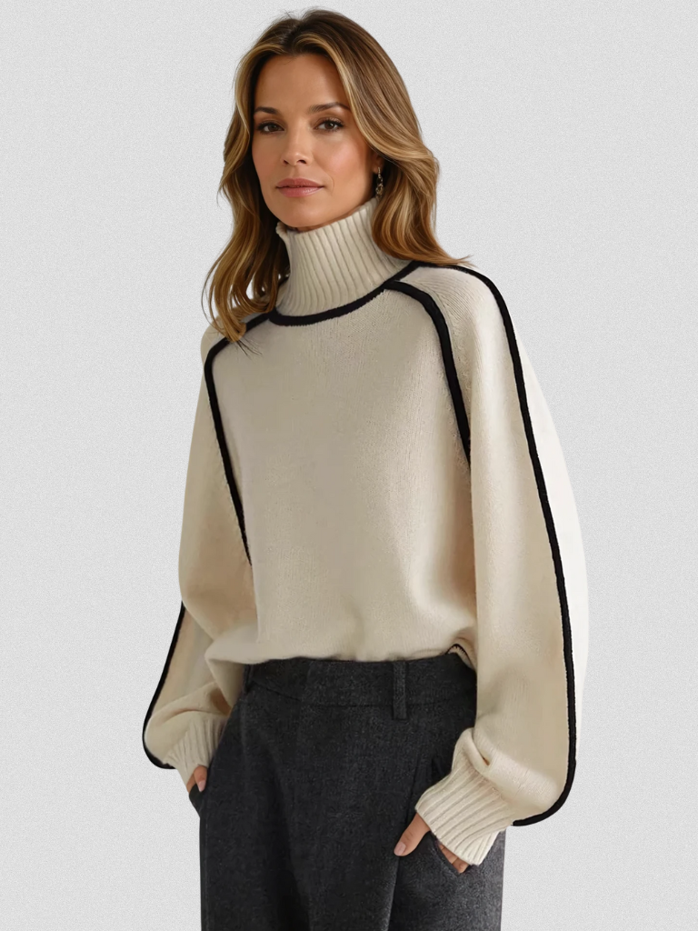 Yvette | Contrast Trim Sweater