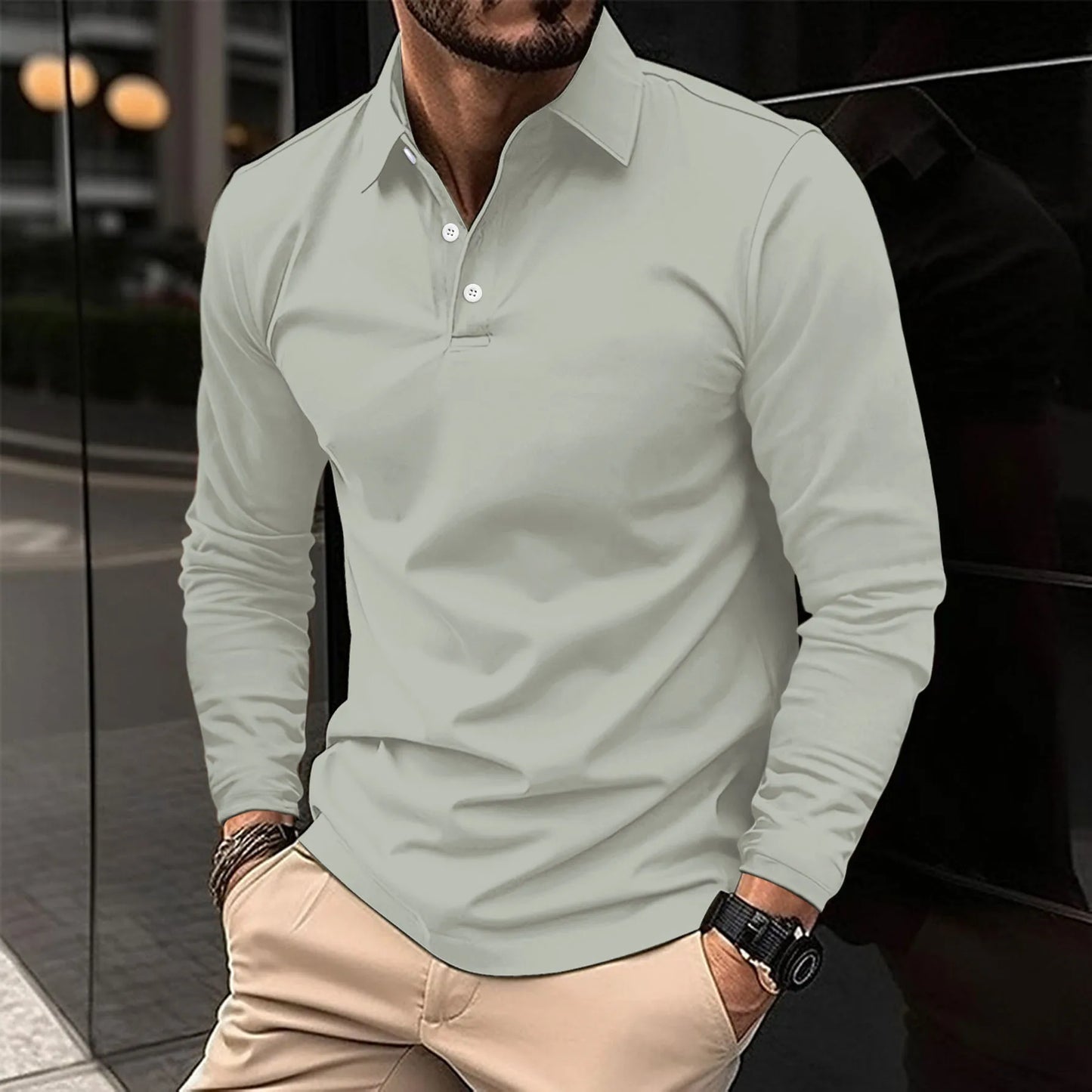Ethan™ | Casual Long-Sleeved Polo – Buy 1 Get 1 FREE