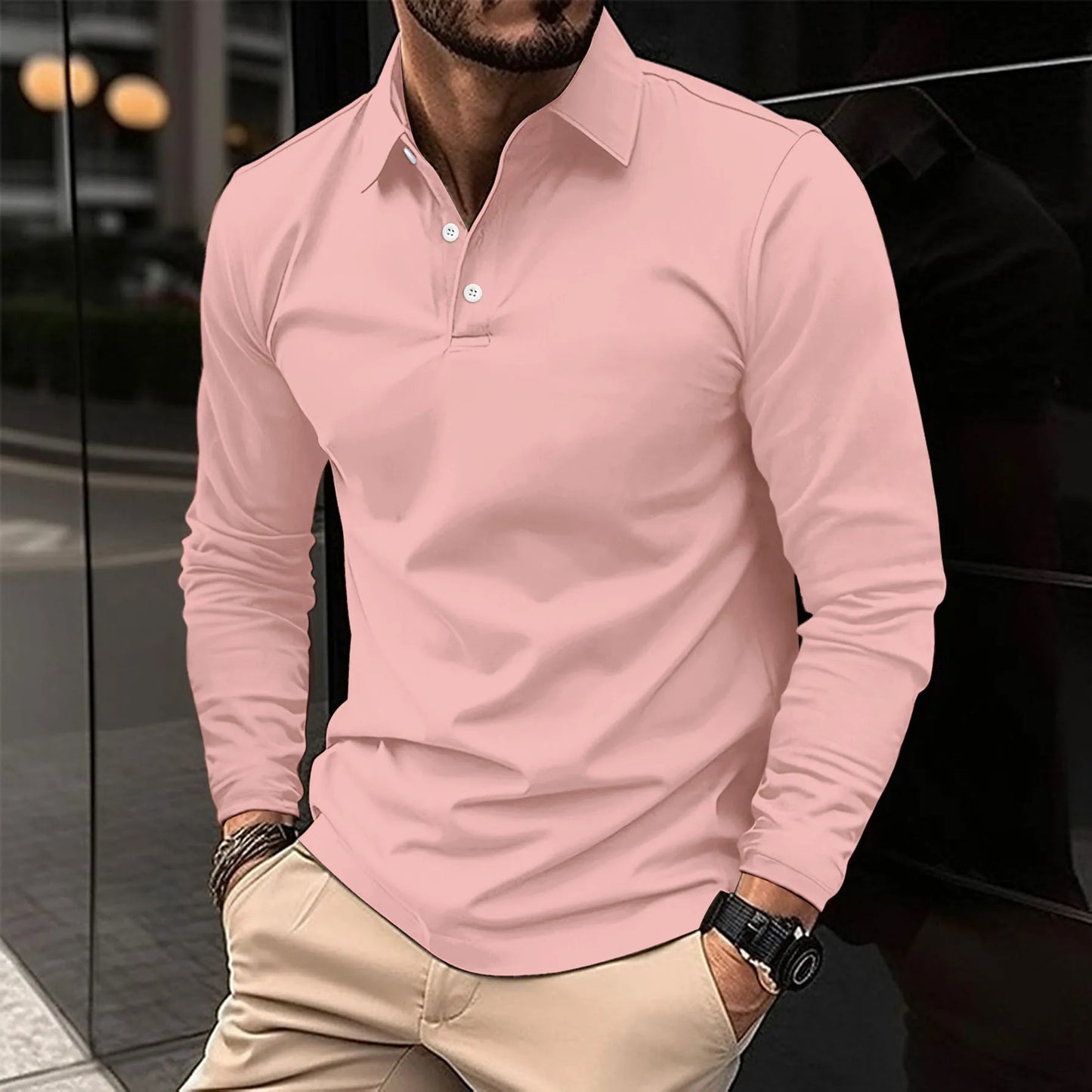 Ethan™ | Casual Long-Sleeved Polo – Buy 1 Get 1 FREE