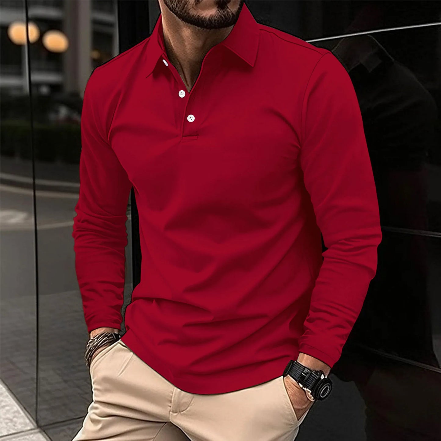 Ethan™ | Casual Long-Sleeved Polo – Buy 1 Get 1 FREE