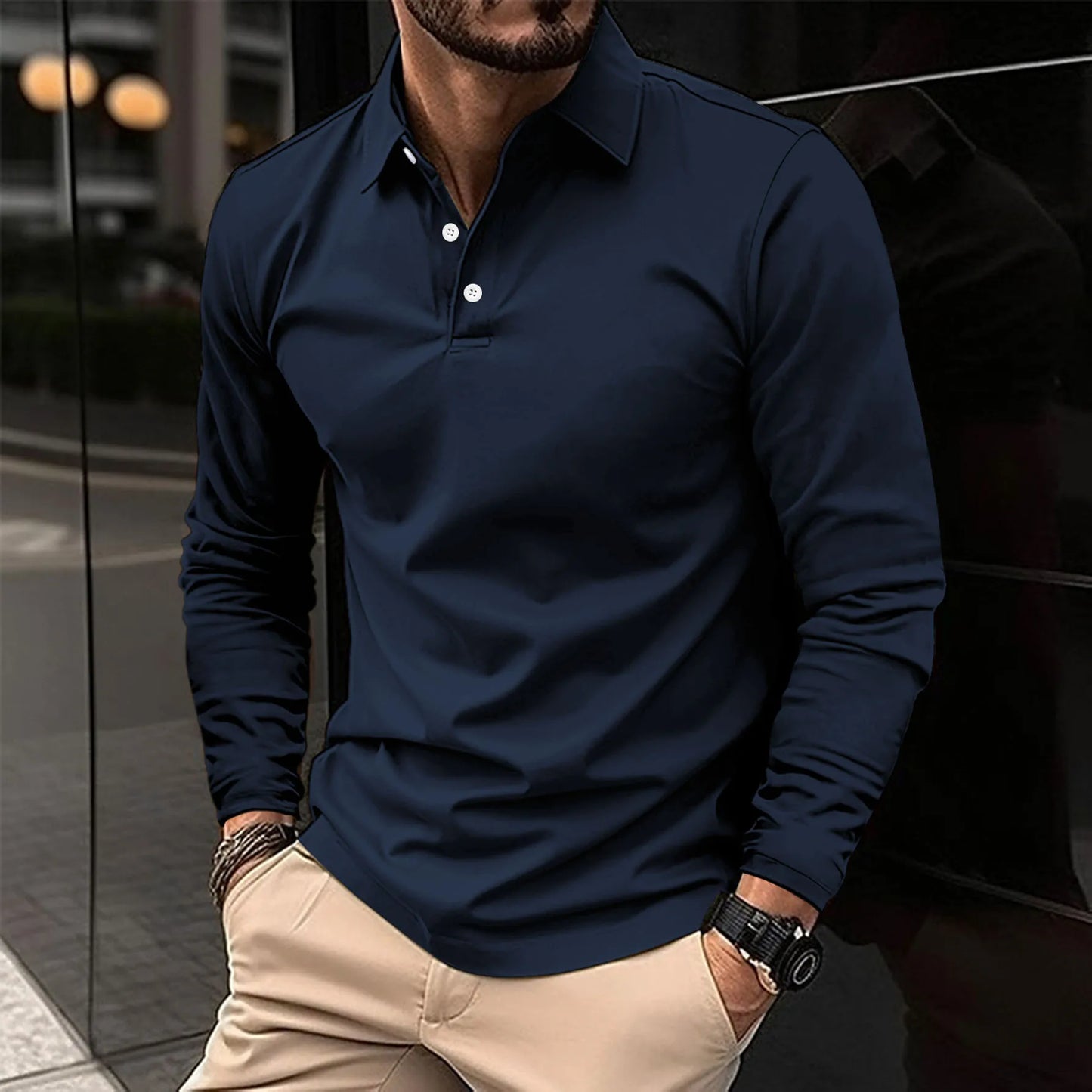 Ethan™ | Casual Long-Sleeved Polo – Buy 1 Get 1 FREE
