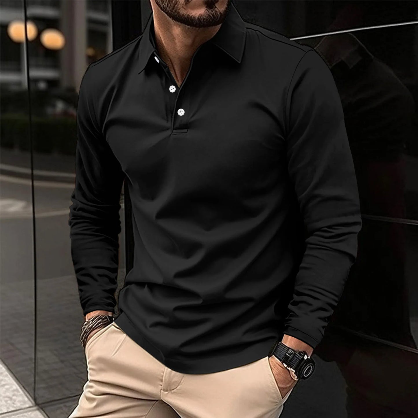 Ethan™ | Casual Long-Sleeved Polo – Buy 1 Get 1 FREE
