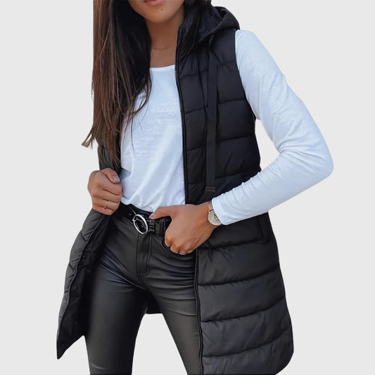 RAIN - Hood Long Puffer Vest
