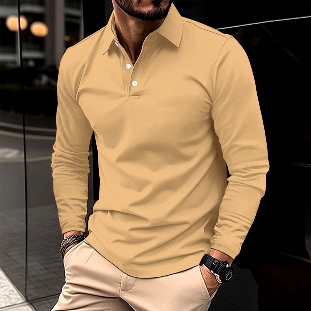 Ethan™ | Casual Long-Sleeved Polo – Buy 1 Get 1 FREE