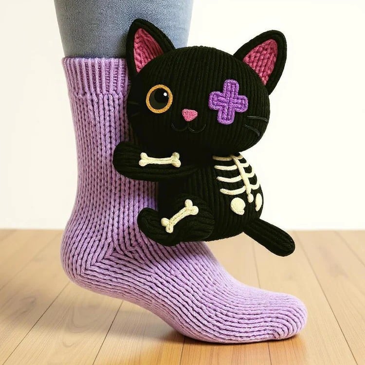 Cozy Animal Knit Socks