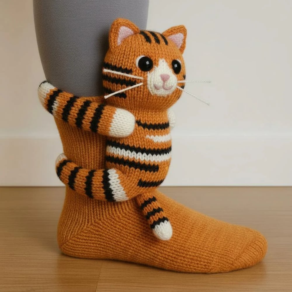 Cozy Animal Knit Socks