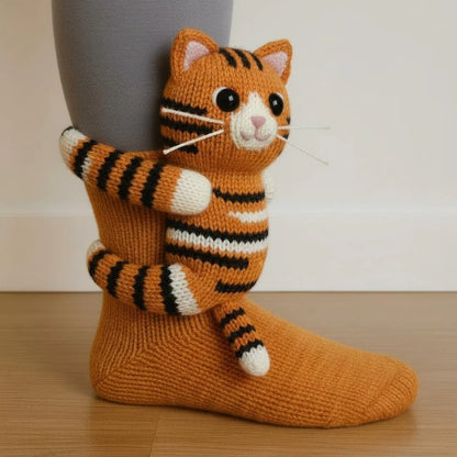Cozy Animal Knit Socks