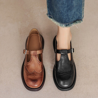 VELDA | Elegant Leather Mary Janes